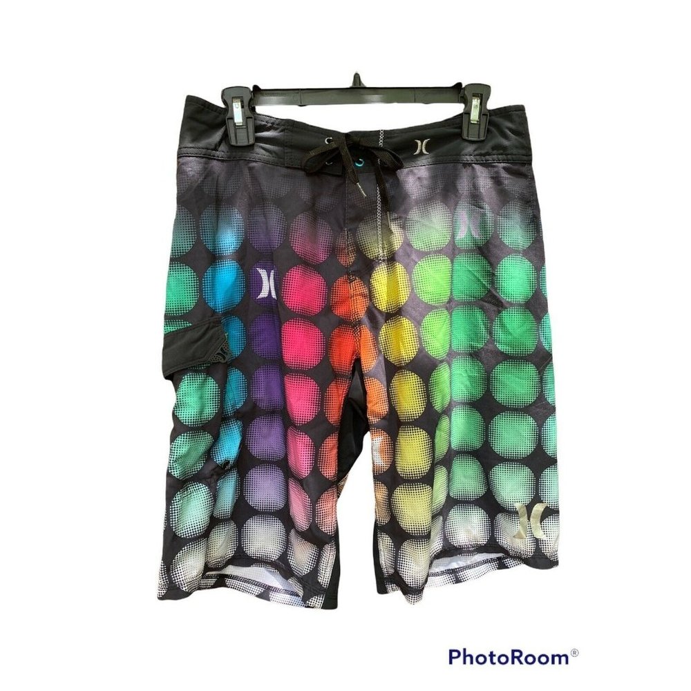 Boys Youth Hurley Rainbow Phantom Boardshorts Size 16 Swim Trunks Shorts